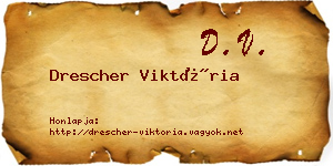 Drescher Viktória névjegykártya